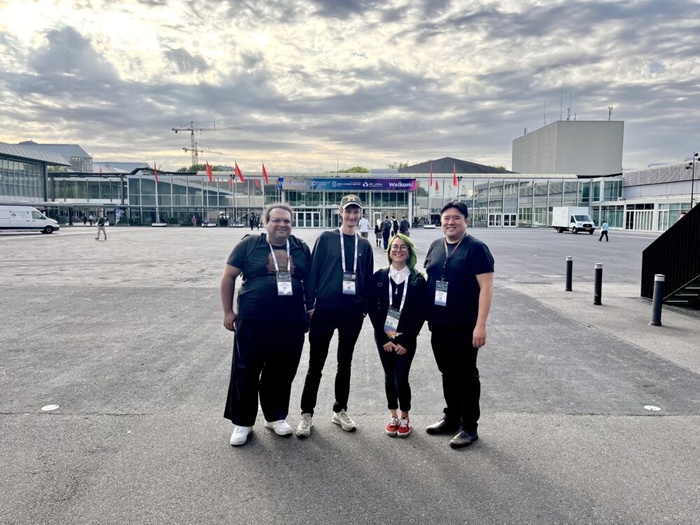 Tara, Mirko, Paloma, and Powen at Open Source Summit Europe in Amsterdam